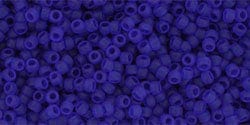 BeadsBalzar Beads & Crafts (TR-15-8F) TOHO - Round 15/0 : Transparent-Frosted Dk Sapphire (2.5" TUBE)