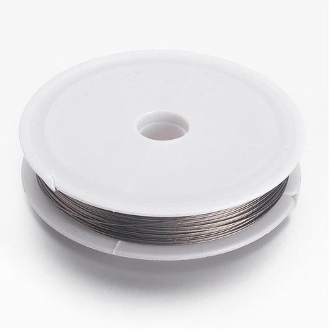 BeadsBalzar Beads & Crafts (TT3490) Tiger Tail Craft Wire, Nylon-coated Steel, Stainless Craft Wire, , LightGrey Size: 0.45mm  (50M)