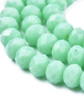 BeadsBalzar Beads & Crafts TURQOUISE (BE7914-D14) (BE7914-X) Opaque Glass beads, Faceted, Rondelle, Turquoise 4x3mm