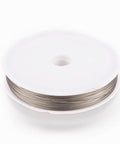 BeadsBalzar Beads & Crafts (TW7400-GR) 70M/Roll Tiger Tail Wire, Nylon-coated Steel, Light Grey 0.45mm (70met)