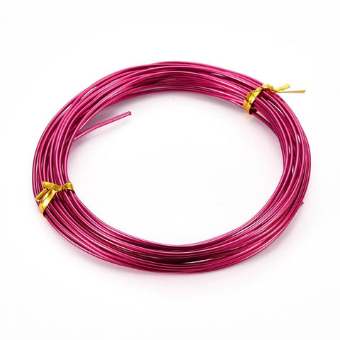 BeadsBalzar Beads & Crafts VIOLET RED (AW6912-03) (AW6912-X) Aluminum Wire, Size:20 Gauge, 0.8mm in diameter, (10m)