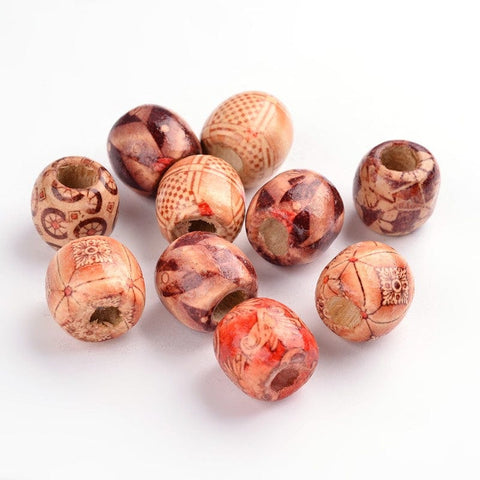 BeadsBalzar Beads & Crafts (WB1930) Wood Beads17mm (50 pcs)