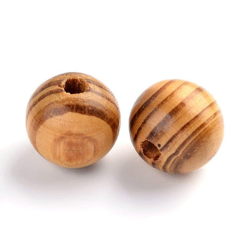 BeadsBalzar Beads & Crafts (WB3460) Wood beads 16MM (20 PCS)