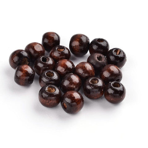BeadsBalzar Beads & Crafts (WB3461) Wood Beads 7MM (+-40 GMS)
