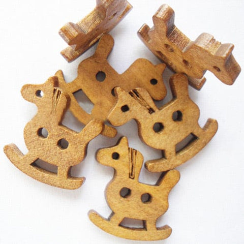 BeadsBalzar Beads & Crafts (WB3721) Wood buttons (5 PCS)