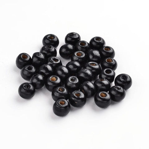 BeadsBalzar Beads & Crafts (WB4411) Wood Beads about 7mm (+-100PCS)