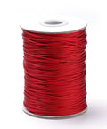 BeadsBalzar Beads & Crafts (WC08-133) Braided Korean Waxed Polyester Cords, Red (80 MET)