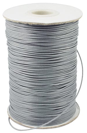 BeadsBalzar Beads & Crafts (WC15-128) Korean Waxed Polyester Cord, Bead Cord, LightGrey Size: about 1.5mm in diameter, about 185yards-roll.