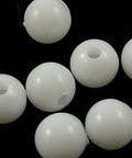 BeadsBalzar Beads & Crafts WHITE (AB8481-3) (AB8481-X) Acrylic Beads, Round, AB Color, 4mm (10 GMS / +-350 PCS)