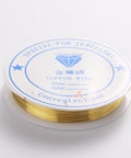 BeadsBalzar Beads & Crafts (WI13) Copper wire 0.4mm Gold  (15M)