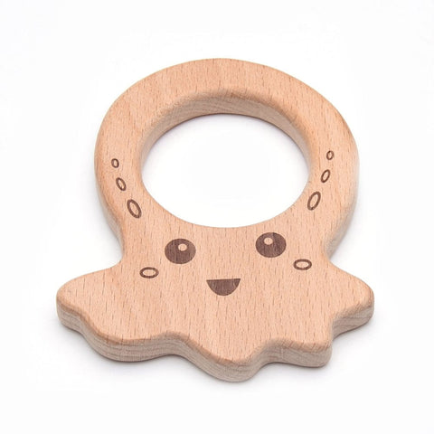 BeadsBalzar Beads & Crafts (WP8020-OCT) Undyed Beech Wood Big Octopus, BurlyBeech Wood 91x72.5mm  (1 PC)