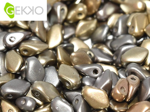 BeadsBalzar Beads & Crafts ZINC IRIS (GEKO-01670) (GEKO-X) Gekko Beads 3x5mm (10 GMS / +- 190 PCS)