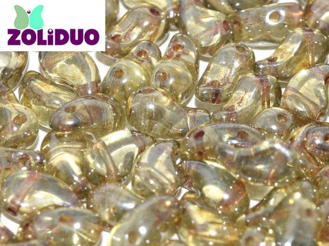 BeadsBalzar Beads & Crafts (ZL-00030-65455) ZOLIDUO® LEFT VERSION 5 X 8 MM CRYSTAL GREEN LUSTER