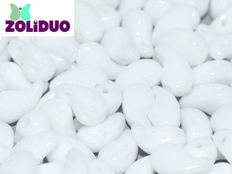 BeadsBalzar Beads & Crafts (ZL-03000) ZOLIDUO® LEFT VERSION 5 X 8 MM CHALK WHITE