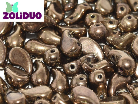 BeadsBalzar Beads & Crafts (ZL-23980-90215) ZOLIDUO® LEFT VERSION 5 X 8 MM JET GOLD