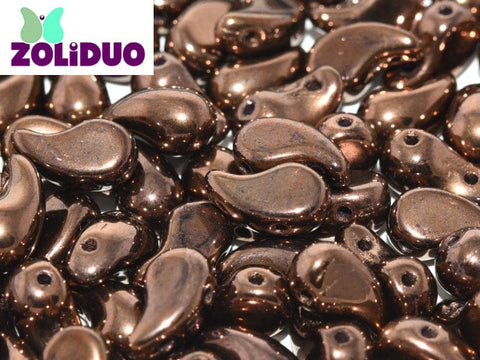 BeadsBalzar Beads & Crafts (ZR-23980-14415) ZOLIDUO® RIGHT VERSION 5 X 8 MM JET BRONZE