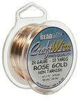 BEADSMITH CRAFT WIRE 24GA ROUND 10YD SPL ROSE GOLD BEADSMITH CRAFT WIRE 24GA ROUND 10YD SPL ROSE GOLD
