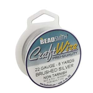 Beadsmith CRAFT WIRE 28GA ROUND BRUSHED SILVER 15YD/SPL Beadsmith CRAFT WIRE 28GA ROUND BRUSHED SILVER 15YD/SPL