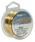 28 GAUGE /  ROUND / 15 YARDS / GOLD Beadsmith Gold Plated Copper Wire - Copper Crafting Wire for Jewelry and DIY Projects Beadsmith Gold Plated Copper Wire - Copper Crafting Wire for Jewelry and DIY Projects