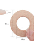 Beech Wood Linking Rings, Baby Teether Toys, Burly Wood 50mm Beech Wood Linking Rings, Baby Teether Toys, Burly Wood 50mm