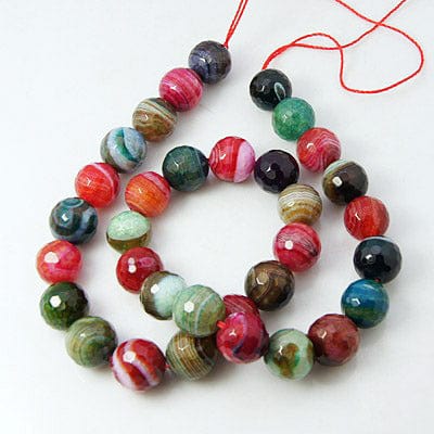 (BG3923) Natural Striped Agate Beads Strands, Dyed  8MM Natural Striped Agate Beads Strands, Dyed  8MM