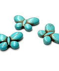 (BG4303) Natural Howlite Gemstone butterfly (3 PCS) Natural Gemstone butterfly 