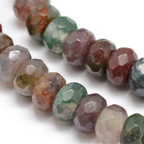 (BG4728) Faceted Natural Indian Agate Abacus Beads Strands  8MM Faceted Natural Indian Agate Abacus Beads Strands  Size: about 8mm in diameter, 5mm thick, hole: 1mm; about 76pcs/strand, 15.2"