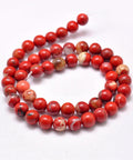 (BG4738) Natural Red Jasper Beads Strands, Round, Grade AB, Red  4MM (1 STR) Natural Red Jasper Beads Strands, Round, Grade AB, Red  Size: about 4mm in diameter, hole: 1mm, about 95pcs/strand, 15.5