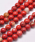 (BG4738) Natural Red Jasper Beads Strands, Round, Grade AB, Red  4MM (1 STR) Natural Red Jasper Beads Strands, Round, Grade AB, Red  Size: about 4mm in diameter, hole: 1mm, about 95pcs/strand, 15.5