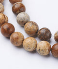 (BG5278) Gemstone Beads Strands, Natural Picture Jasper, Round 8mm Gemstone Beads Strands, Natural Picture Jasper, Round Size: 8mm in diameter, hole: 1mm