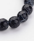 (BG5368) Crackle Agate, Round, Grade A, Black 10MM (1 STR) Crackle Agate, Round, Grade A, Black Size: about 10mm in diameter, hole: 1.2mm, about 38pcs/strand.