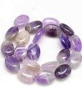(BG5437) Natural Gemstone Amethyst Beads Strands, Flat Oval, Amethyst (1 STR) Natural Gemstone Amethyst Beads Strands, Flat Oval, Amethyst  Size: about 13mm wide, 18mm long, 5mm thick, hole: 1.5mm, about 20pcs/strand, 15.74".