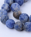 (BG6672) Natural Blue Spot Jasper Beads Strands, Frosted, Round Size: about 8~8.5mm diameter Natural Blue Spot Jasper Beads Strands, Frosted, Round Size: about 8~8.5mm diameter, hole: 1mm; about 47pcs/strand