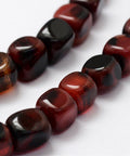 (BG6692B) Natural Agate Beads Strands, Dyed, Cube, CoconutBrown Size: about 9~10mm long, 9~10mm wide, hole: 1.5mm; Natural Agate Beads Strands, Dyed, Cube, CoconutBrown Size: about 9~10mm long, 9~10mm wide, hole: 1.5mm; about 39pcs/strand, 16''(41cm)