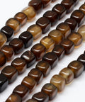 (BG6692D) Natural Agate Beads Strands, Dyed, Cube, Camel Size: about 9~10mm long, 9~10mm wide, hole: 1.5mm (BG6692D) Natural Agate Beads Strands, Dyed, Cube, Camel Size: about 9~10mm long, 9~10mm wide, hole: 1.5mm
