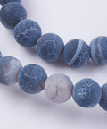 (BG6765A) Natural Weathered Agate Beads, Dyed, Frosted, Round, Black 6mm (1 STR) (BG6765A) Natural Weathered Agate Beads, Dyed, Frosted, Round, Black 6mm (1 STR)