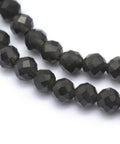 (BG7171A) Natural Obsidian Beads Strand, Faceted, Round,  3mm (1 STR) (BG7171A) Natural Obsidian Beads Strand, Faceted, Round,  3mm (1 STR)
