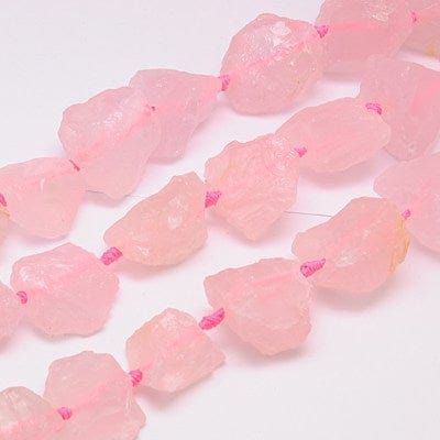 (BG7243-07D) Natural Rose Quartz Nuggets, Pink 18~35mm long (11~16pcs/strand) (BG7243-07D) Natural Rose Quartz Nuggets, Pink 18~35mm long (11~16pcs/strand)