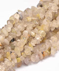 (BG7300-01) Chip Natural Gold Rutilated Quartz Bead Strands (BG7300-01) Chip Natural Gold Rutilated Quartz Bead Strands