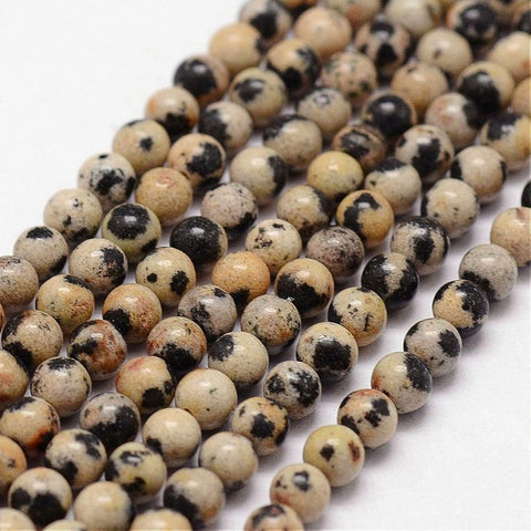 (BG7474A) Natural Dalmatian Jasper Beads Strands, Round 3mm (1 STR) (BG7474A) Natural Dalmatian Jasper Beads Strands, Round 3mm (1 STR)