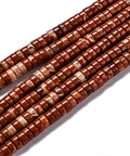 (BG7676-C33) Natural Red Jasper Heishi Beads, Flat Round/Disc, 6x3mm (40cm). (BG7676-C33) Natural Red Jasper Heishi Beads, Flat Round/Disc, 6x3mm (40cm).