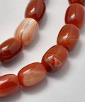 AGATE FIREBRICK (BG7836-37A) (BG7836-X) Natural Beads Strands, Barrel, 17~18mm (BG7836-X) Natural Beads Strands, Barrel, 17~18mm
