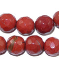 (BG7843A) Gemstone Strands, Faceted Round, Red Jasper Bead: 4mm (BG7843A) Gemstone Strands, Faceted Round, Red Jasper Bead: 4mm