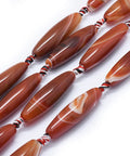 (BG7900-07) Natural Banded Agate/Striped Agate Beads Strands, Dyed & Heated, Rice, Sandy Brown about 13x50mm (BG7900-07) Natural Banded Agate/Striped Agate Beads Strands, Dyed & Heated, Rice, Sandy Brown about 13x50mm