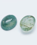 (BG7969-Z12) Natural Moss Agate Cabochons, Oval, 8x10mm (4 PCS) (BG7969-Z12) Natural Moss Agate Cabochons, Oval, 8x10mm (4 PCS)