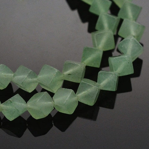 (BG8275-38) Cube Natural Green Aventurine Beads Strands 5x6x5mm (1 STR) (BG8275-38) Cube Natural Green Aventurine Beads Strands 5x6x5mm (1 STR)