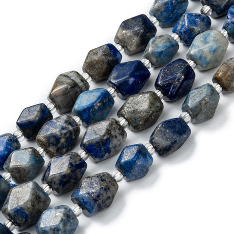 (BG8278-06) Natural Lapis Lazuli Beads Strands, 11~14mm (1 STR) (BG8278-06) Natural Lapis Lazuli Beads Strands, 11~14mm (1 STR)