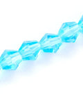 Bicone Faceted Glass Beads Strands, Light Sky Blue 6x6mm (1 STR) Bicone Faceted Glass Beads Strands, Light Sky Blue 6x6mm (1 STR)