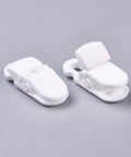 (BP6685E) Environmental Opaque Solid Colour Plastic Baby Pacifier Holder Clip, White Size: about 12.5mm long, 32mm wide (4 PCS) (BP6685E) Environmental Opaque Solid Colour Plastic Baby Pacifier Holder Clip, White Size: about 12.5mm long, 32mm wide (4 PCS)
