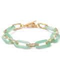 (BR7417-02) LIGHT GREEN (BR7417-X) Acrylic & Aluminum Paperclip Chain Bracelet (19.8cm) (1 PC) (BR7417-X) Acrylic & Aluminum Paperclip Chain Bracelet (19.8cm) (1 PC)
